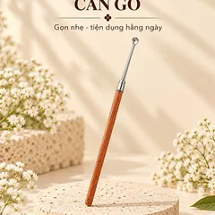 Cây Lấy Ráy Tai Cán Gỗ NERÉ LAB – Dụng Cụ Vệ Sinh Tai Đầu Thìa Bo Tròn, Nhỏ Gọn Tiện Dụng