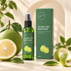Xịt Mọc Tóc Bưởi Xanh 100ml – Xịt Dưỡng Tóc Tinh Dầu Vỏ Bưởi, Hoa Bưởi