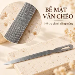 Dũa Móng Tay Thép Có Bao Đựng, Dụng Cụ Dũa Tạo Dáng Móng Tay Móng Chân
