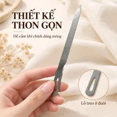 Dũa Móng Tay Thép Có Bao Đựng, Dụng Cụ Dũa Tạo Dáng Móng Tay Móng Chân