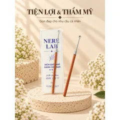 Cây Lấy Ráy Tai Cán Gỗ NERÉ LAB – Dụng Cụ Vệ Sinh Tai Đầu Thìa Bo Tròn, Nhỏ Gọn Tiện Dụng