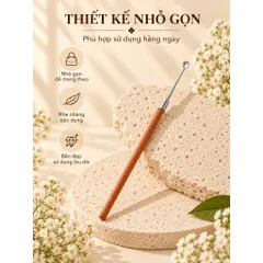 Cây Lấy Ráy Tai Cán Gỗ NERÉ LAB – Dụng Cụ Vệ Sinh Tai Đầu Thìa Bo Tròn, Nhỏ Gọn Tiện Dụng