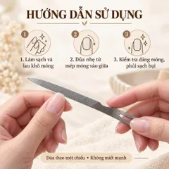 Dũa Móng Tay Thép Có Bao Đựng, Dụng Cụ Dũa Tạo Dáng Móng Tay Móng Chân