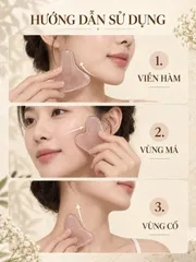 Gua Sha Nhựa Hình Trái Tim – Dụng Cụ Massage Mặt Chăm Sóc Da Tại Nhà