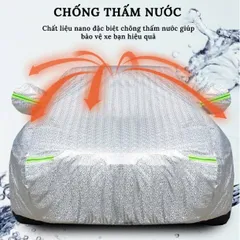 Bạt phủ xe VinFast Limo Green tráng nhôm cao cấp – Chống nắng nóng, chống nước, bảo vệ xe toàn diện