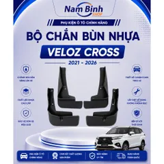 Bộ chắn bùn Toyota Veloz Cross 2021-2026 | Phụ kiện bảo vệ gầm & hông xe chuẩn form