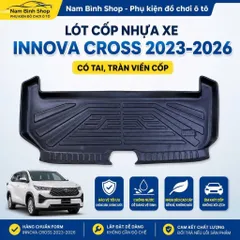 Lót Cốp Nhựa Innova Cross 2023-2026 Tràn Viền Có Tai | Ôm Khít Cốp, Chống Nước, Chống Bẩn