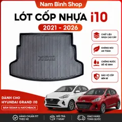 Lót Cốp Xe Hyundai I10 2021-2026| Nhựa Đúc Chống Trầy, Chống Bẩn, Form Chuẩn