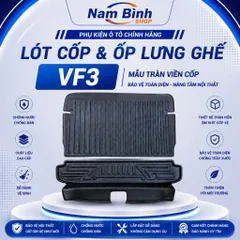 Combo Lót Cốp + Ốp Lưng Ghế VF3 Nhựa Dẻo | Khay Lót Cốp Chống Nước, Chống Bẩn, Tràn Viền Chuẩn Form
