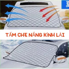 Bạt Che Nắng Kính Lái Ô Tô 4 Lớp Có Tai Gương Cao Cấp - Cách Nhiệt Chống Nóng Hiệu Quả