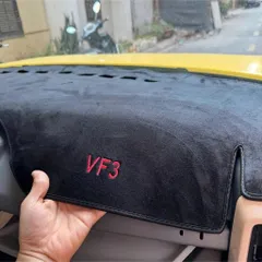 Thảm Taplo Lông Cừu Xe VinFast VF3 Màu Đen | Mềm Mịn, Đế Chống Trượt, Chống Nắng Taplo Bền Đẹp