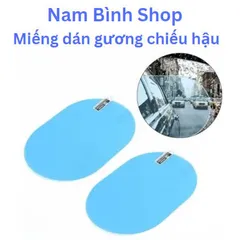 Bộ 2 miếng dán chống bám nước gương chiếu hậu xe hơi - Oval