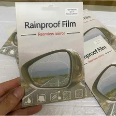 Bộ 2 miếng dán chống bám nước gương chiếu hậu xe hơi - Oval