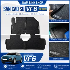 Thảm lót sàn xe VinFast VF6 3D theo xe – Cao su bền đẹp, không mùi, chống bẩn, vệ sinh nhanh