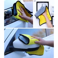 KHĂN MICROFIBER 2 LỚP LAU XE Ô TÔ, NHÀ CỬA CHUYÊN DỤNG loại 30cm x 60cm, 30cm x 30cm.