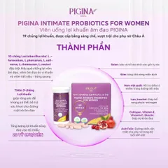 PIGINA Intimate Probiotics For Women - Viên Uống Bổ Sung Lợi Khuẩn Cho Nữ Giới Pigina, Hộp 30 Viên (Hàn Quốc)