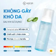 Ladycare Extra Aloe Vera – Bọt vệ sinh dịu nhẹ cho vùng kín nữ, chăm sóc da nhạy cảm, cân bằng pH, chai 190ml