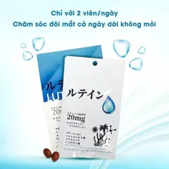 [CHÍNH HÃNG] Viên Uống Bổ Mắt LUTEIN Nhật Bản – Giảm Mỏi Mắt, Bảo Vệ Thị Lực Trước Ánh Sáng Xanh (Hộp 30 Viên)