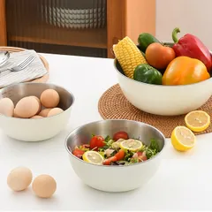 Âu trộn inox 304 cao cấp Uyiku đa năng có vạch chia dung tích size 19/22/24 cm