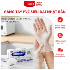 [HỘP 100] Găng tay cao su PVC Uyiku Nhật Bản siêu dai đa năng cao cấp