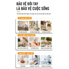 [HỘP 100] Găng tay cao su PVC Uyiku Nhật Bản siêu dai đa năng cao cấp