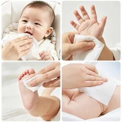 [GÓI 80] Khăn ướt cho bé sợi thực vật mềm mịn Uu-moonma nhập khẩu cao cấp