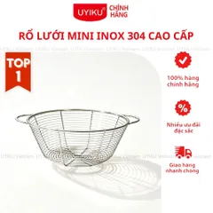 Rổ lưới inox 304 Uyiku cao cấp đa năng đựng trái cây, củ quả