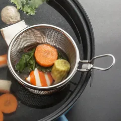 Rổ nhúng lẩu inox UYIKU Nhật Bản cao cấp không gỉ, có tay cầm chống nóng