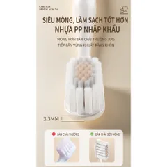Bàn chải đánh răng lông tơ mềm UYIKU Nhật Bản kháng khuẩn, bảo vệ nướu
