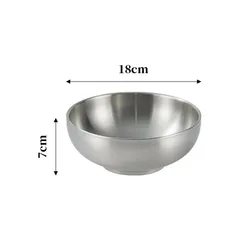 Bát tô canh inox 304 Uyiku chống nóng 3 lớp phong cách Hàn Quốc
