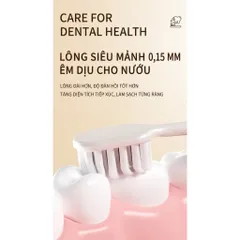 Bàn chải đánh răng lông tơ mềm UYIKU Nhật Bản kháng khuẩn, bảo vệ nướu