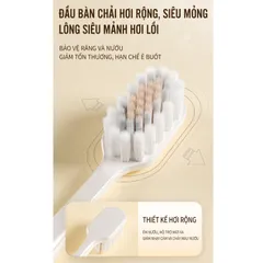 Bàn chải đánh răng lông tơ mềm UYIKU Nhật Bản kháng khuẩn, bảo vệ nướu