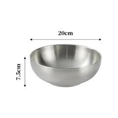 Bát tô canh inox 304 Uyiku chống nóng 3 lớp phong cách Hàn Quốc