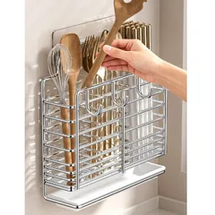 Ống đựng đũa Uyiku inox 304 cao cấp 3 ngăn có khay hứng nước