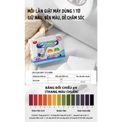 [HỘP 100 TỜ] Giấy hút màu quần áo Uyiku Nhật Bản chống loang màu khi giặt