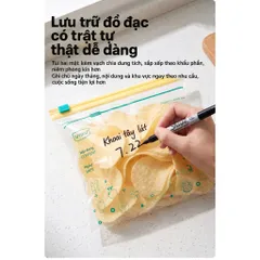 Túi Zip Đựng Thực Phẩm Uyiku Nhật Bản Khóa Kéo Chắc Chắn, Siêu Dày Size L / M