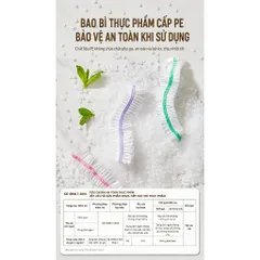 Màng bọc thực phẩm viền chun co giãn UYIKU Nhật Bản túi 100 cái siêu dai, tái sử dụng