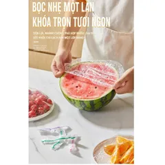 Màng bọc thực phẩm viền chun co giãn UYIKU Nhật Bản túi 100 cái siêu dai, tái sử dụng