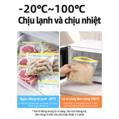 Túi Zip Đựng Thực Phẩm Uyiku Nhật Bản Khóa Kéo Chắc Chắn, Siêu Dày Size L / M