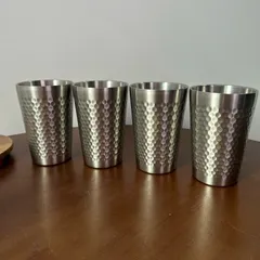 Cốc nước inox 304 Uyiku cao cấp 2 lớp vân tổ ong chống trượt