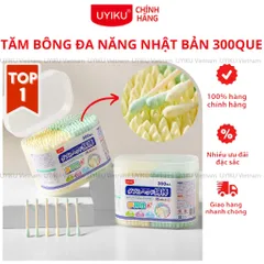Tăm bông đa năng Uyiku Nhật Bản kháng khuẩn cao cấp hộp 300 que