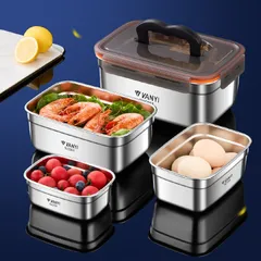 Hộp đựng thực phẩm Inox 304 Uyiku cao cấp có nắp đậy kín nhiều kích cỡ