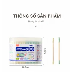 Tăm bông đa năng Uyiku Nhật Bản kháng khuẩn cao cấp hộp 300 que
