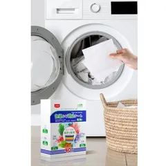 Giấy hút màu UYIKU Nhật Bản, chống loang ra quần áo khi giặt hộp 40 tờ chính hãng