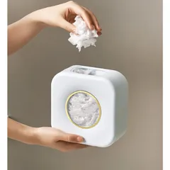 Hộp đựng màng bọc thực phẩm, túi nilong treo tường UYIKU Nhật Bản nhựa PP an toàn