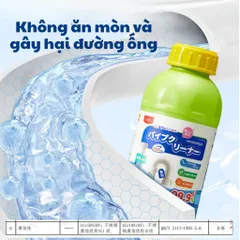 Gel thông cống siêu mạnh Uyiku Nhật Bản, thông tắc bồn cầu, khử mùi khử khuẩn chai 500ml