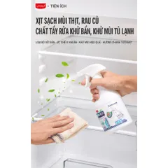 Chai xịt vệ sinh tủ lạnh UYIKU Nhật Bản hương chanh khử mùi hôi, khử khuẩn 500ML