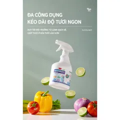 Chai xịt vệ sinh tủ lạnh UYIKU Nhật Bản hương chanh khử mùi hôi, khử khuẩn 500ML