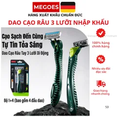 Dao cạo râu 3 lưỡi MEGOES xuất khẩu Đức cao cấp