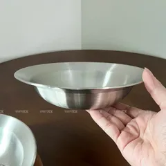 Đĩa sâu lòng inox 304 cao cấp sang trọng, bo viền dày dặn chống hoen gỉ size 20cm